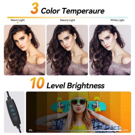 Video Conference Lighting Kit,6" LED Selfie Ring Light Webcam Light with Clamp Mount for YouTube/Tiktok/Makeup/Live Stream/Laptop/PC Monitor/Desk/Bed/Office