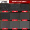 Shineboc 20 Pcs Grit Sanding Sponge Set,3 x 0.2 Inch