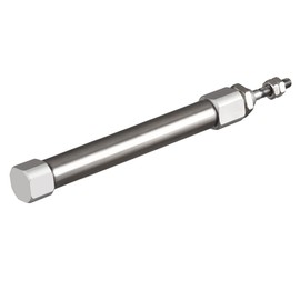 Heschen Stainless Steel Slim Air Pneumatic Cylinder, CDJ2B 10-60, M5 Port, 10mm Bore, 60mm Stroke, Double Acting Single Rod