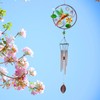 CREATIVE DESIGN Wind Chimes, 32''H Hummingbird Wind Chimes, Portable Metal