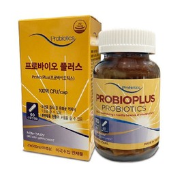 프로바이오플러스 100억 CFU 유산균 (60일분) 프로바이오틱스 1일1캡슐 ProBioPlus 10 Billion CFU Probiotics (60-Day Supply) 1 Capsule Per Day
