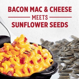 DAVID Seeds Roasted and Salted Bacon Mac & Cheese Jumbo Sunflower Seeds, Keto Friendly, 5.25 oz, 12 Pack