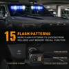 XRIDONSEN Blue White Emergency Visor Lights Warning Flashing Interior Windshield