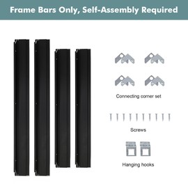 FOLKOR Canvas Floater Frame for 30x40 Oil Paintings with 0.5-0.8” Deep, DIY Metal 30x40 Floating Frame for Stretched Canvas Art Prints Landscape Portrait, Horizontal or Vertical Display (Black)