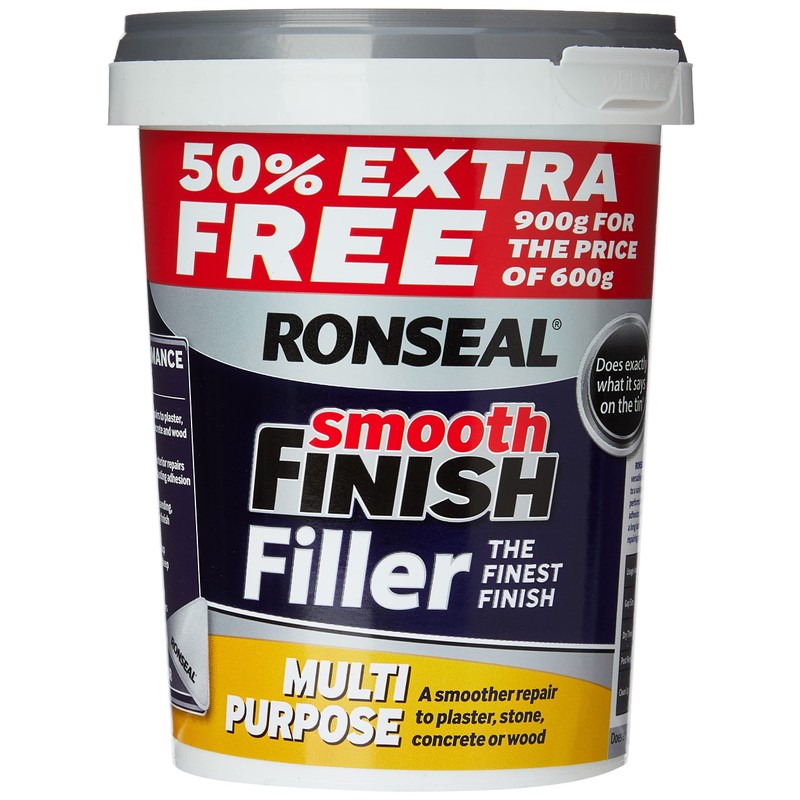 Ronseal Ronseal 6886271-HHW Smooth Finish Filler Multi-Purpose Ready Mixed 900g,
