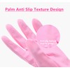 4 Pairs Rubber Gloves Reusable Dishwashing Gloves Soft Waterproof Household