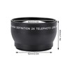 52mm Camera Lens, 2X Magnification HD Teleconverter for 52mm Mount
