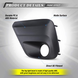 AUTOWIKI Passenger Side Fog Light Covers for 2019-2021 Subaru Forester Base, Convenience, Premium Models, Driving Fog Lamp Bezel Replacement 1 PC Right Side