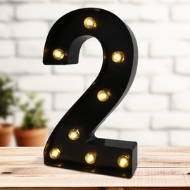 Hirbisnis Led Light Up Numbers, 0-9 Numbers Light Up Lights, Decorative Led Numbers Lights, Battery Powered Numbers Sign Lights for Party, Night Light, Home Decor