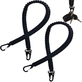 nsgglecher 24in Heavy Duty Paracord Keychain，Tactical Rope, Braided Strong Lanyard for Outdoor Activities, Camera, Keys, Whistle (2)