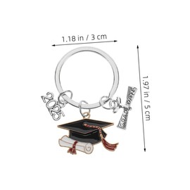 BESPORTBLE 2pcs 2025 Bachelor's Cap Pendant 2025 Graduation 2025 Grad Key Chains Cute Keychains Alloy