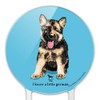 Acrylic I Know a Little German Shepherd Puppy Dog Cake