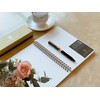 LACHIEVA LUX Black Elegant Crystal Executive Metal Ballpoint Pen with