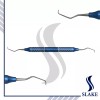 SLAKE 7 PCS Dental Periodontal Gracey Curette Set BLUE TITANIUM