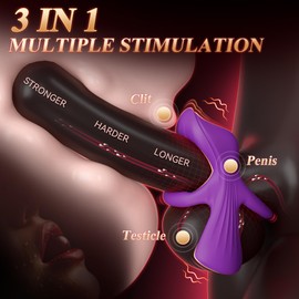 Vibrating Cock Ring Couples Sex Toys, AI App Remote Control Male Penis Ring