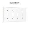 Rustic Farmhouse Quad Light Switch Cover Plate 4 Gang Toggle