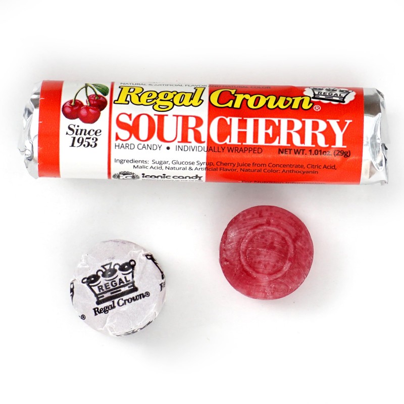 Regal Crown Roll Sour Cherry, 1.01 Ounce (Pack of 5),