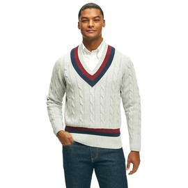 Brooks Brothers Men's Regular Fit Supima Cotton Long Sleeve Half-Zip Sweater, Grey, Large