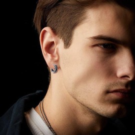 TALYKONG Viking Earrings for Men Women Celtic Knot Hoop Earring Norse Viking Jewelry for Men Women