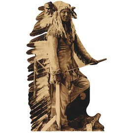 H49901 War Chief Rain in The Face Indian Native American Cardboard Cutout Standee Standup