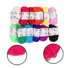 Operitacx Crochet Yarn Skeins 12 Colors for Knitting Crafting Hats Scarves Coasters