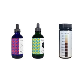 Color Tree's 8oz MMS CDS Kit - Includes 50x 0-3500ppm Chlorine Dioxide Test Strips - 22.4% Sodium Chlorite Solution, and Either 4% Hydrochloric Acid or 50% Citric Acid Solution