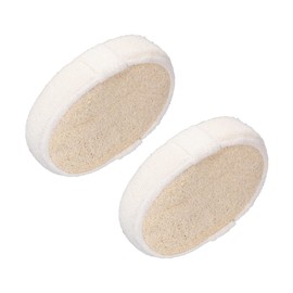 Healeved 2pcs Natural Loofah Bathing Sponge Exfoliating Body Scrubber for Smooth Skin