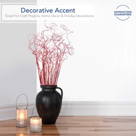 Royal Imports Sparkle Glitter Curly Ting Ting Branches Vase Filler for Wedding, Holiday & Home Decoration, 26”, 75 Stems - Black