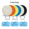 Autolock 3" Buffing Polishing Pads, 6Pcs 3.5 Inch 85mm Face