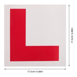 ULTECHNOVO Reflective L Plate Stickers 10 Pack for Cars Motorbikes Scooters UK Learner Driver Plate Stickers