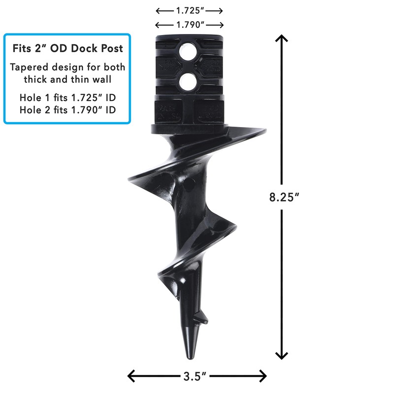 X-FLOAT Dock Auger (Sand Auger) for Aluminum Dock Post (2)