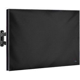 Garnetics Outdoor TV Cover 55 Inch Weatherproof and Waterproof | TV Cover for Outside 55 Smart Shield TV Screen Protector for Outside TV | 55 Inch TV Cover Outdoor | TV Display Protectors C Black