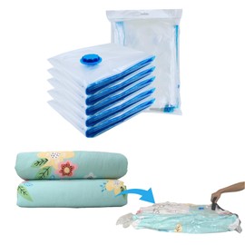 STARRY life Futon Compression Bag, Clothes Compression Bag, L Size, 47.2 x 31.5 inches (120 x 80 cm), Set of 5, Double Checked, High Seal, Vacuum Pack, Dust Mites, Moisture-Proof, Dustproof,