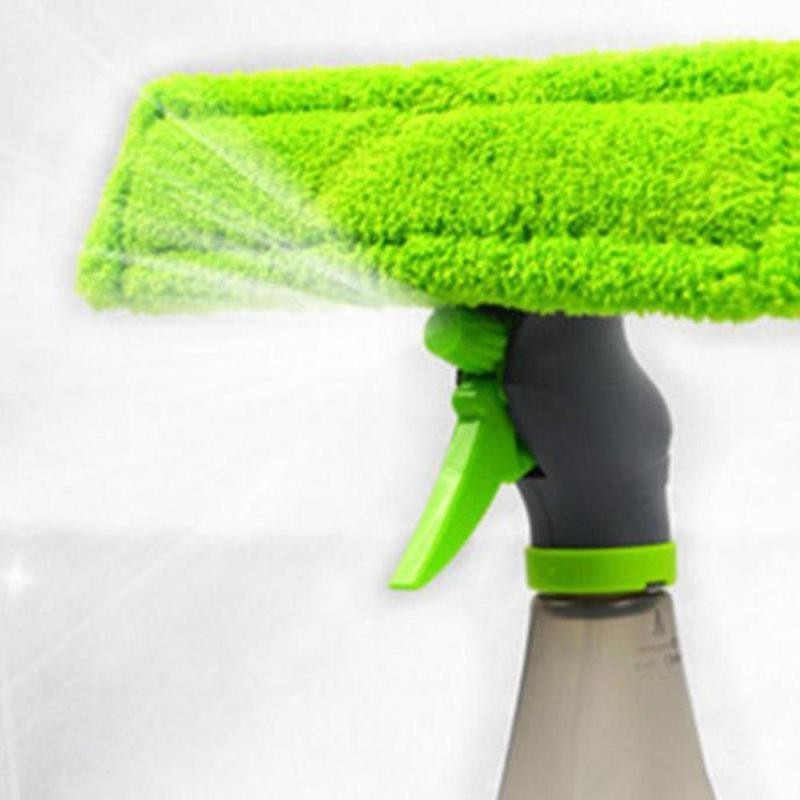 3 in 1 Window Squeegee with Microfiber Scrubber Water Spray