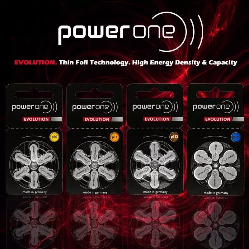 Power One EVOLUTION Size 312 Hearing Aid Battery (60 Pack)