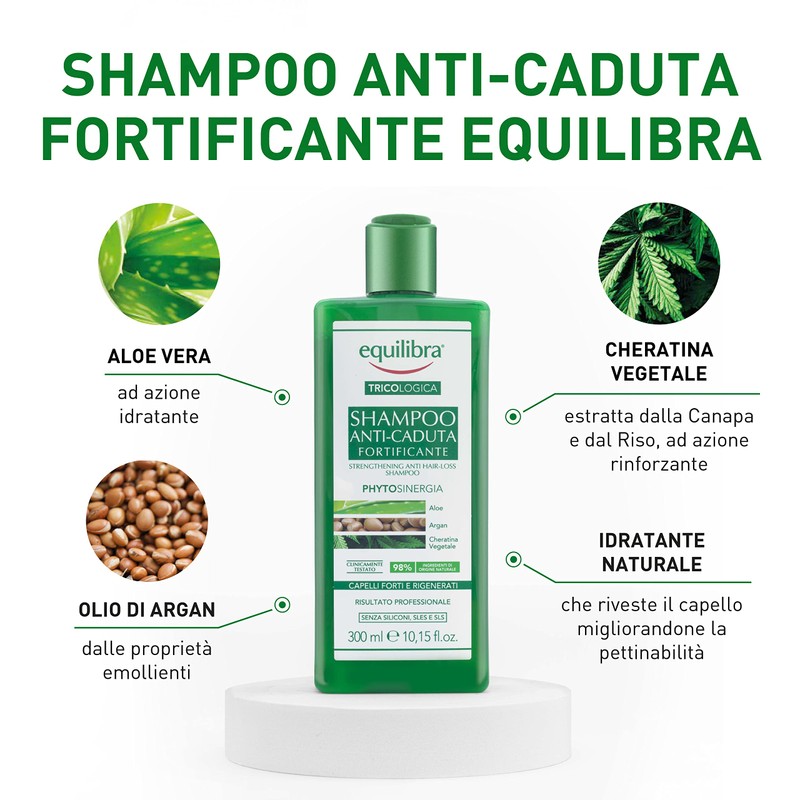 equilibra Hair Strengthening Anti-Hair Loss Shampoo Gently Cleanses Brittle Hair