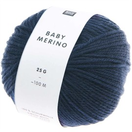 Rico Baby Merino dk Colour 06 Navy Baby Wool Pure Merino Wool for Knitting or Crocheting