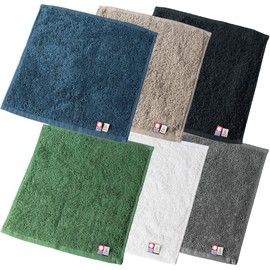 Tabarat Towel Handkerchief, Imabari, Individually Packaged, 6 Pieces, Handkerchief, Gift, Hand Towel, 23 x 23, Imabari Towel (6 Assorted Colors)