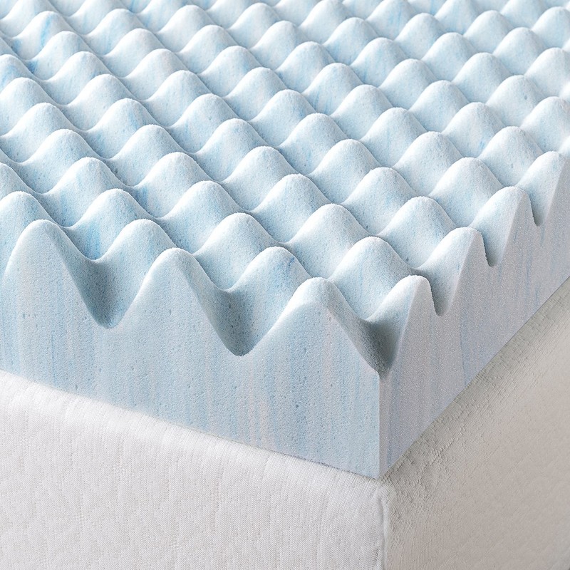 Zinus 3 Inch Swirl Gel Memory Foam Air Flow, Full