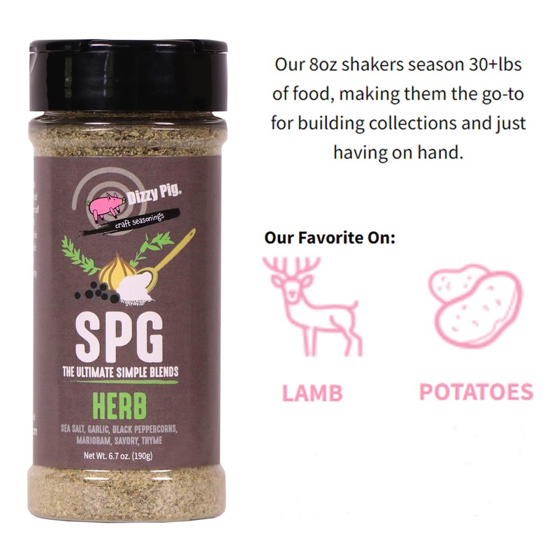 Dizzy Pig SPG Herb (Salt, Pepper & Garlic) Seasoning Rub