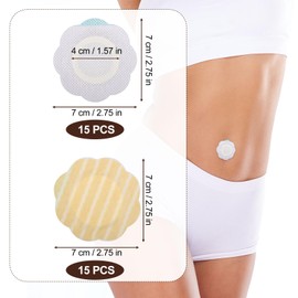 30 Piezas Parches Ombligo Aceite Ricino, Altamente Absorbente Autoadhesivo Parche para el Ombligo Desechable Algodón Orgánico Cubierta de Parche para el Ombligo, Sin Lavar (Aceite No Incluido)