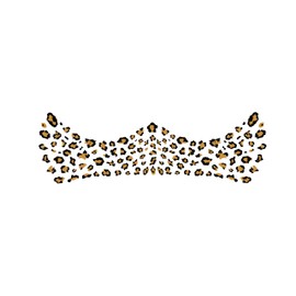 Ovasorve Leopard Spot Freckles - Metallic Gold Face Jewels | Waterproof Animal Print Stickers for Festival & Date Night (8 Sheets)