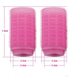2PCS Double-Layer Bangs Hair Curlers Roller Hair Styling Tools, Pink