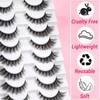 Fyonas Cat Eye Lashes Wispy False Eyelashes 5-14mm Short Fake