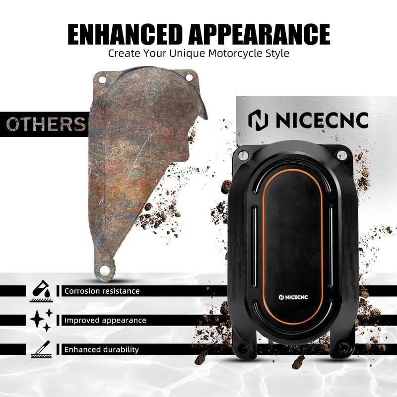 NICECNC Orange Throttle Body Side Cover for Large Gliders Throttle