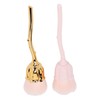 2pcs Nail Dust Remover Pink Rose Nail Powder Cleaning Brush