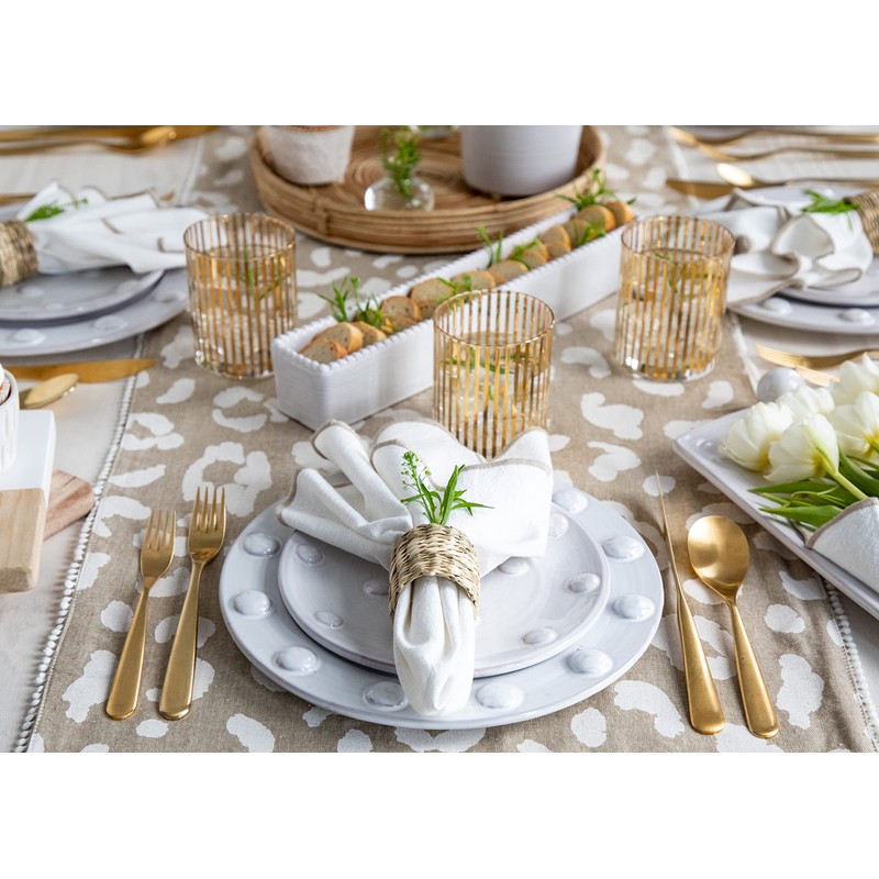 Mud Pie Nested Beaded Cracker Dish; Small 3" X 15"