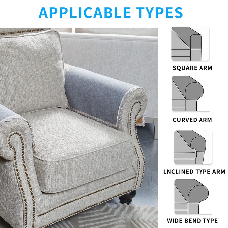 MINJIATEX Couch arm Covers,Non-Slip lace Sofa arm Covers Set of