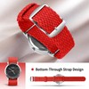 ULLCHRO Unisex Perlon Nylon Bracelet with Stainless Steel Silver Buckle,