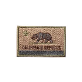 ETDesign #HL1102 California State CA Flag Hook & Loop Army Military Tactical Patch-3.25" by 2"